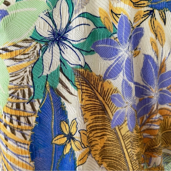 Figueroa & Flower Women's Multicolor Floral Midi Shirred Waist Dress NWT Size L - Picture 15 of 15